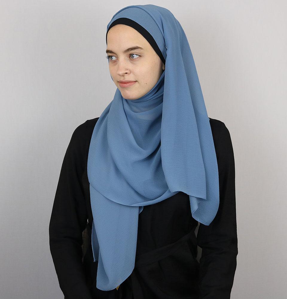 blue chiffon hijab