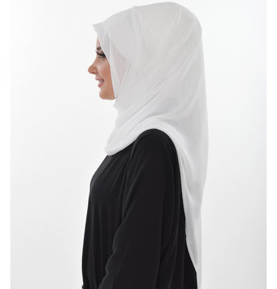 Practical Instant Chiffon Hijab Shawl Creme