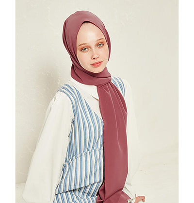 Modefa Shawl Dark Pink Crinkle Medine Hijab Shawl - Dark Pink