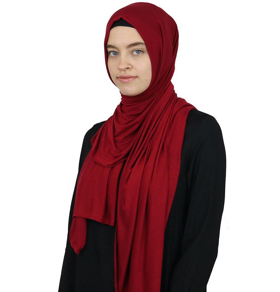 Modefa Shawl Dark Red Modefa Premium Jersey Hijab Shawl - Dark Red
