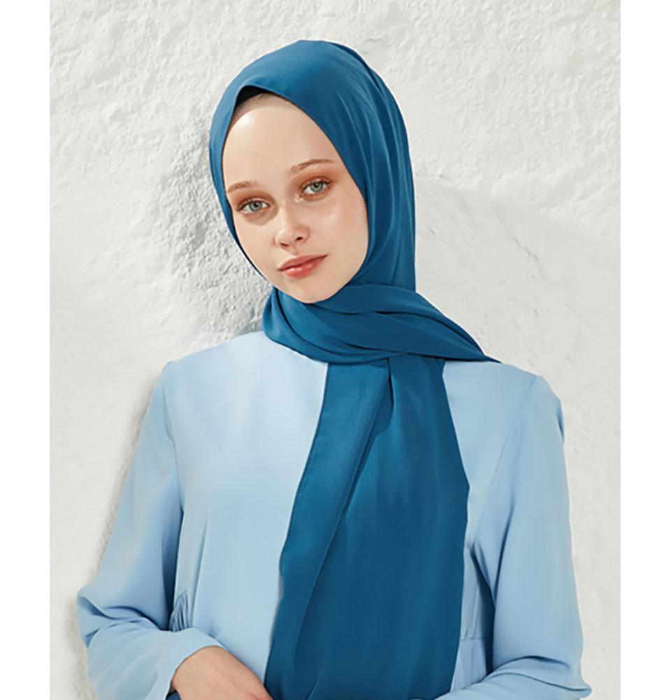 Modefa Shawl Dark Sapphire Crinkle Medine Hijab Shawl - Dark Sapphire