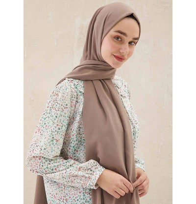 Modefa Shawl Dusty Brown Crinkle Medine Hijab Shawl - Dusty Brown
