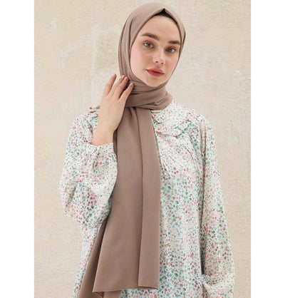 Modefa Shawl Dusty Brown Crinkle Medine Hijab Shawl - Dusty Brown