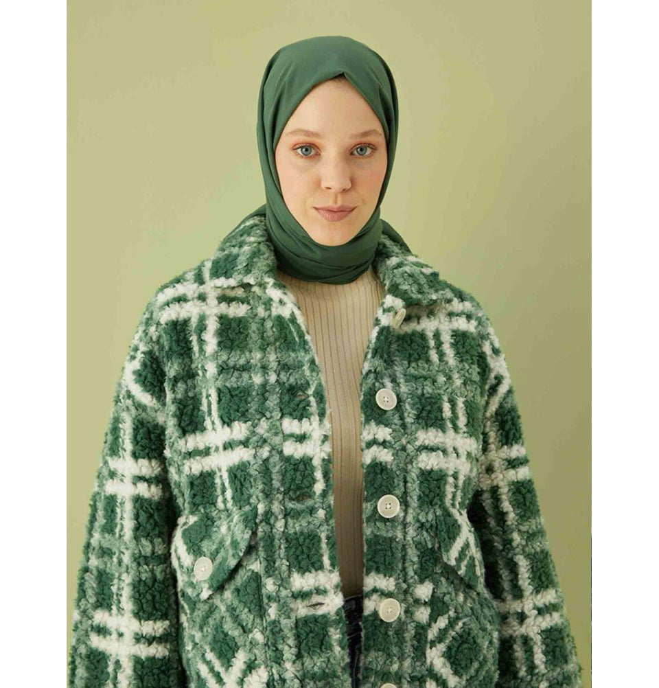 Modefa Shawl Emerald Green Solid Cotton Viscose Shawl - Emerald Green