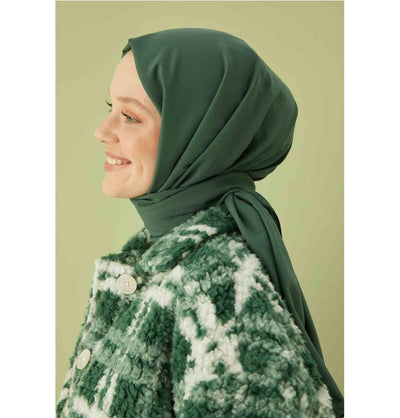 Modefa Shawl Emerald Green Solid Cotton Viscose Shawl - Emerald Green