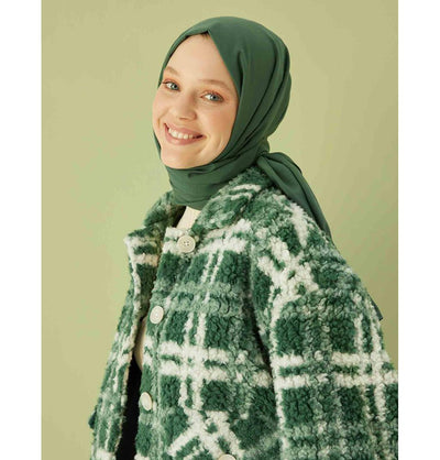 Modefa Shawl Emerald Green Solid Cotton Viscose Shawl - Emerald Green