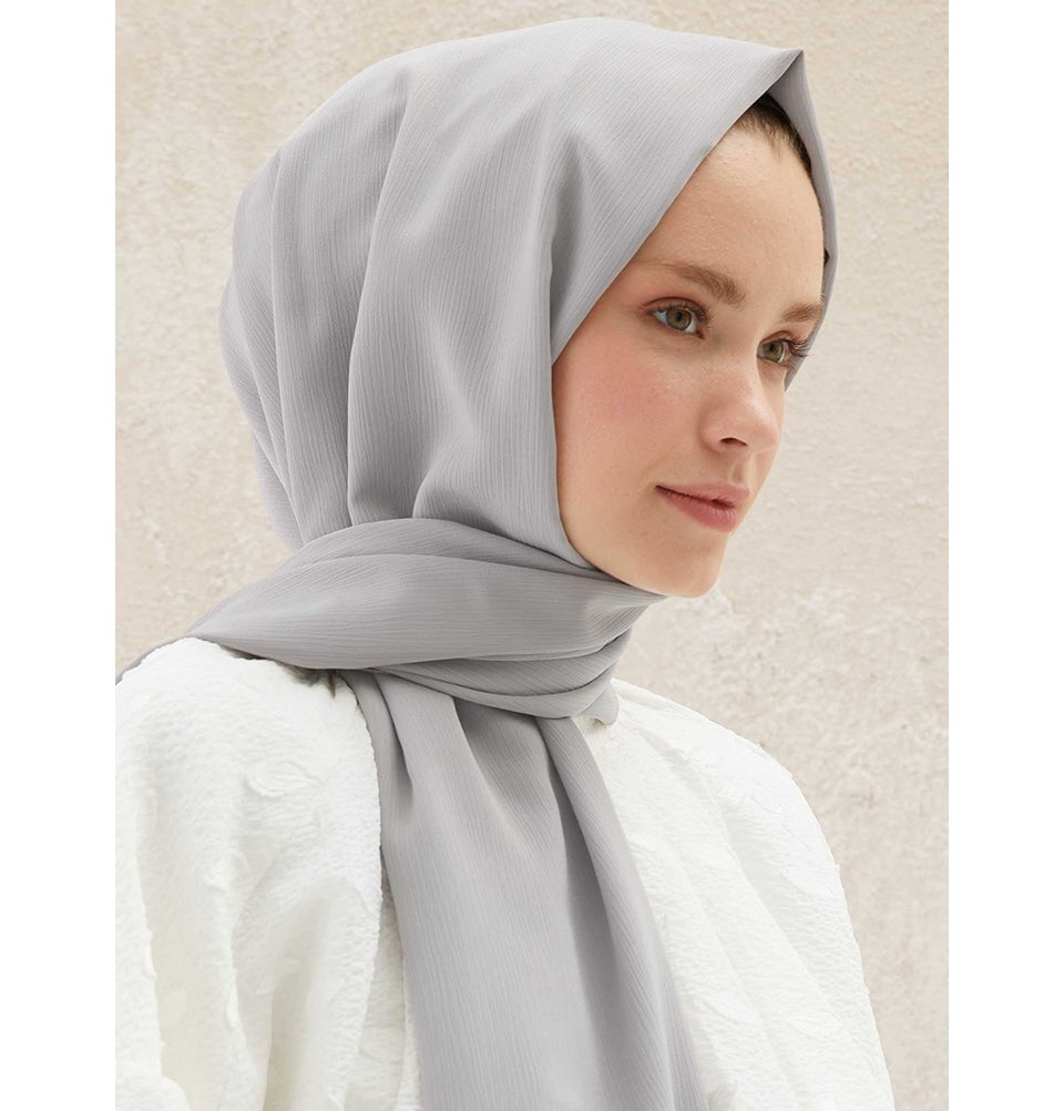Modefa Shawl Gray Crinkle Medine Hijab Shawl - Gray