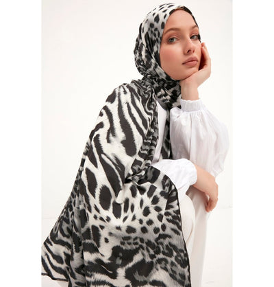 Modefa Shawl Gray Modefa Sports Hijab Shawl - Leopard - Grey