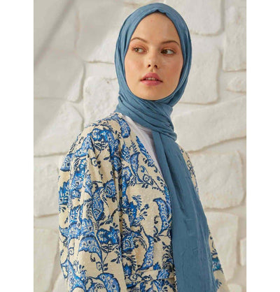 Modefa Shawl Indigo Bamboo Viscose Summer Hijab Shawl - Indigo