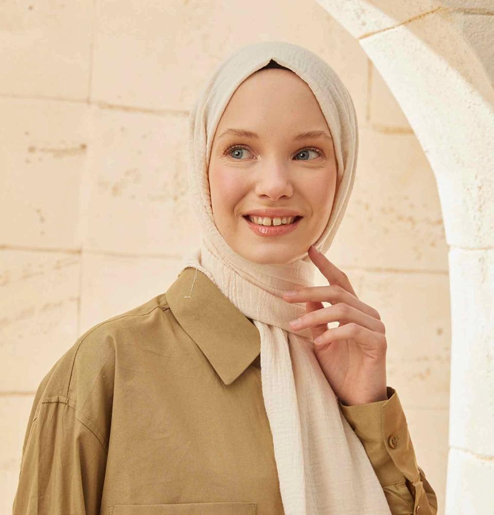 Modefa Shawl Ivory Solid Organic Cotton Shawl - Ivory