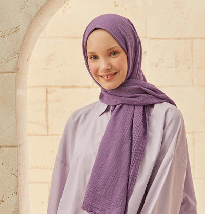 Modefa Shawl Lavender Solid Organic Cotton Shawl - Lavender