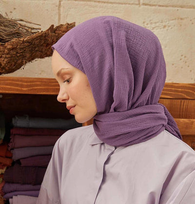 Modefa Shawl Lavender Solid Organic Cotton Shawl - Lavender