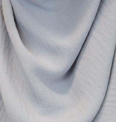 Modefa Shawl Light Gray Textured Crepe Hijab Shawl Light Gray