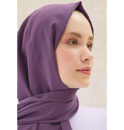 Modefa Shawl Lilac Crinkle Medine Hijab Shawl - Lilac