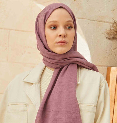 Modefa Shawl Lilac Solid Organic Cotton Shawl - Lilac