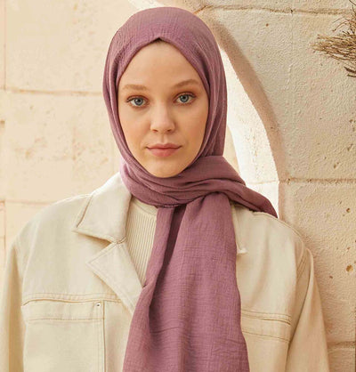 Modefa Shawl Lilac Solid Organic Cotton Shawl - Lilac