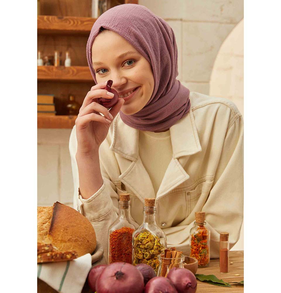 Modefa Shawl Lilac Solid Organic Cotton Shawl - Lilac