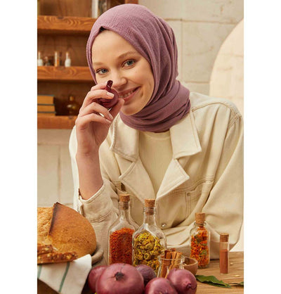 Modefa Shawl Lilac Solid Organic Cotton Shawl - Lilac