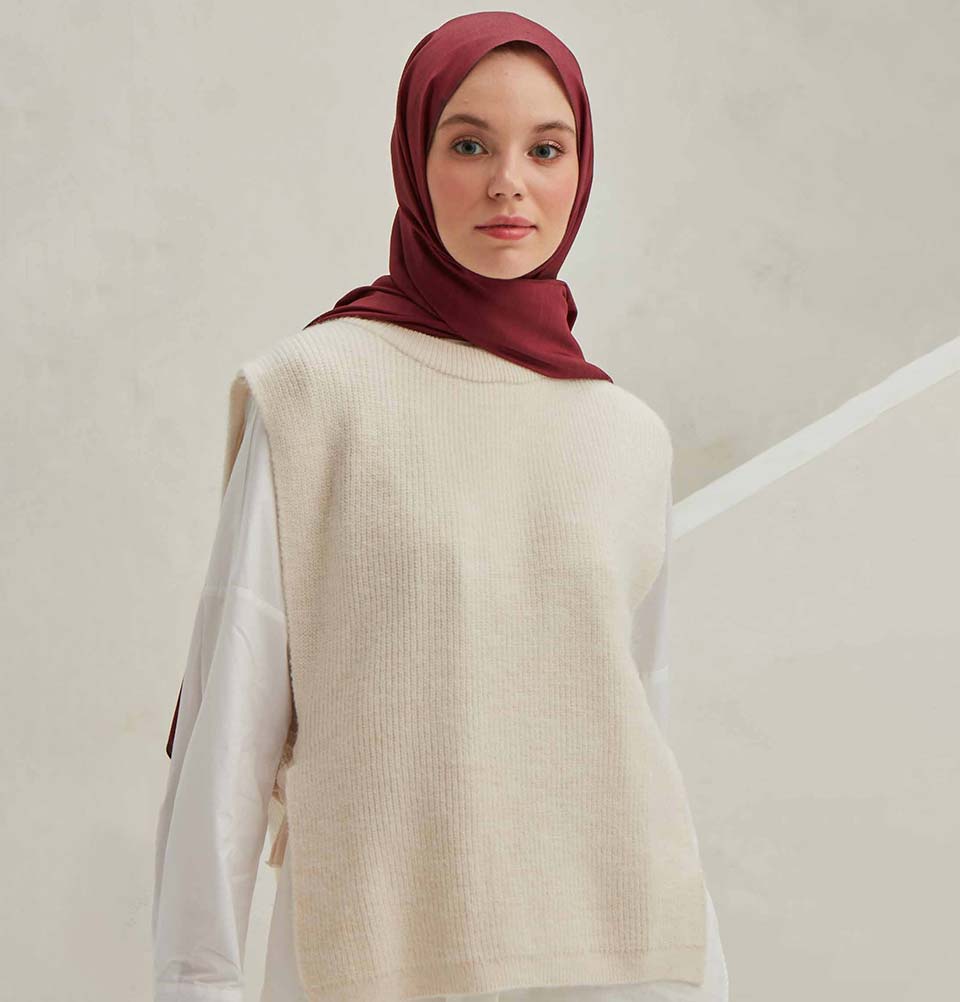 Modefa Shawl Maroon Premium Solid Cotton Modal Shawl - Maroon
