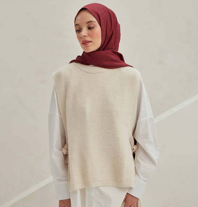 Modefa Shawl Maroon Premium Solid Cotton Modal Shawl - Maroon