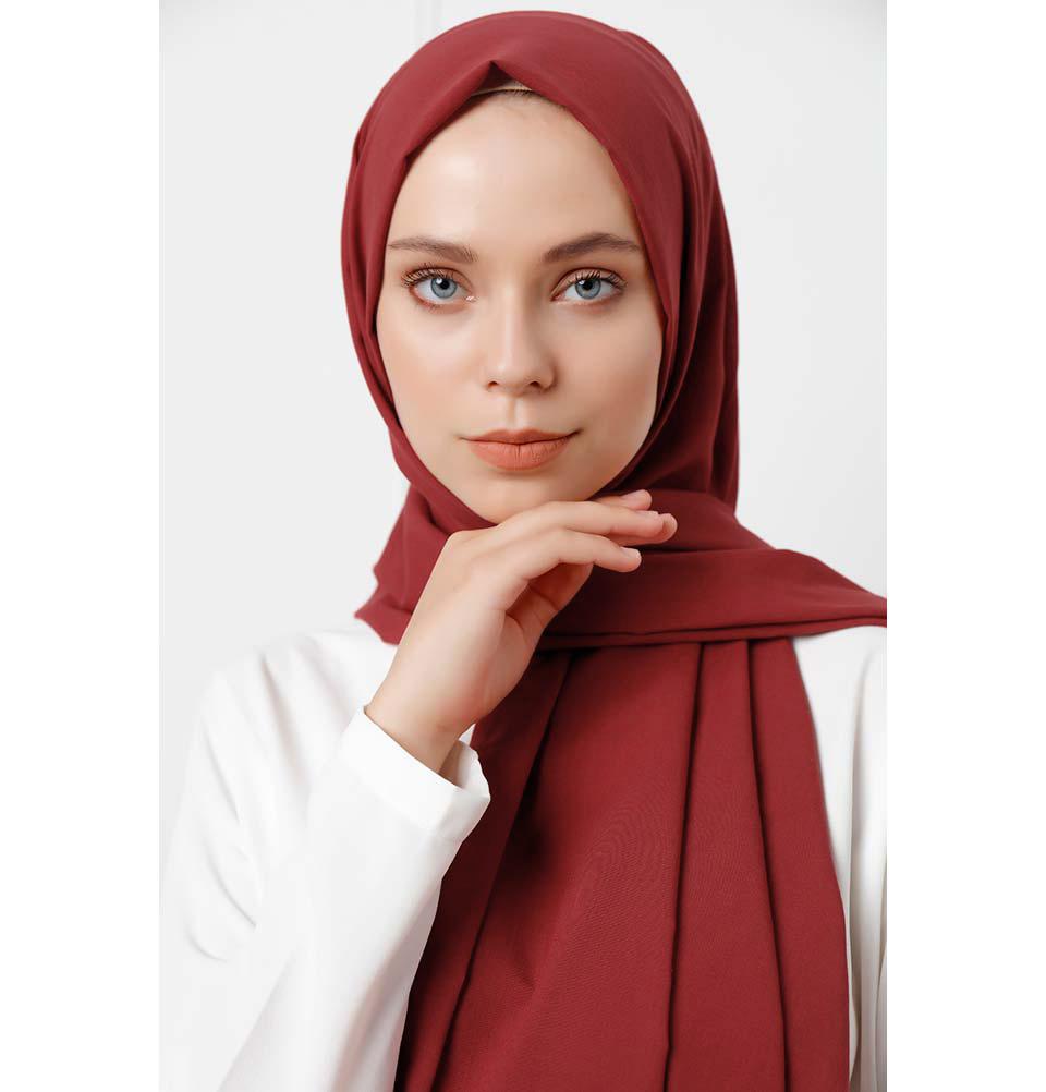 Modefa Shawl Maroon Solid Natural Cotton Shawl - Maroon