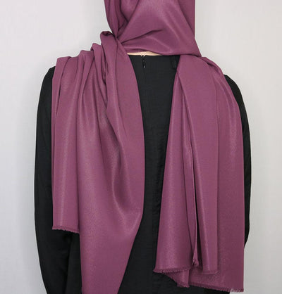 Modefa Shawl Mauve Elena Elegant Shimmer Hijab Shawl - Dark Mauve