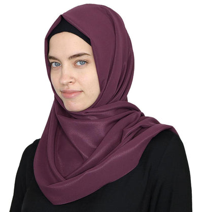 Modefa Shawl Mauve Elena Elegant Shimmer Hijab Shawl - Dark Mauve