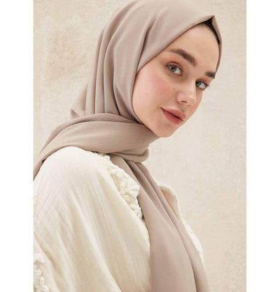 Modefa Shawl Mink Crinkle Medine Hijab Shawl - Mink
