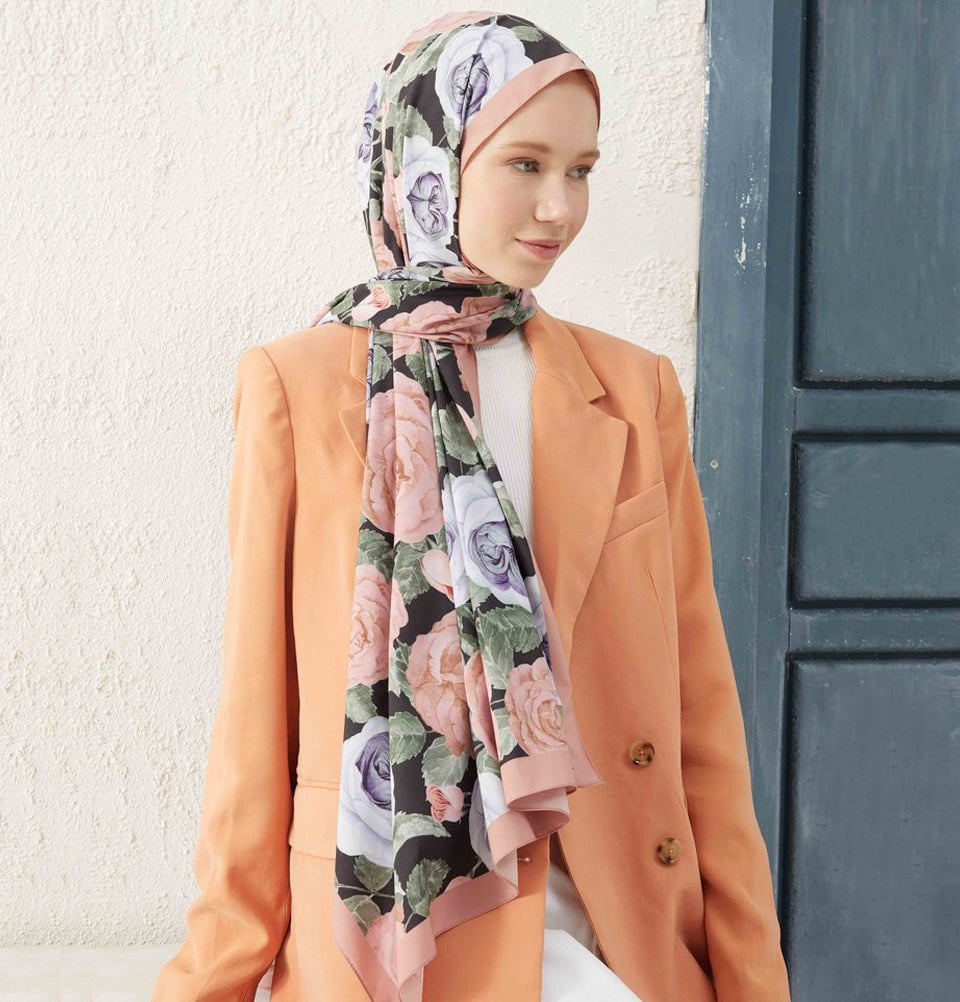 Modefa Shawl Mink Medine Ipek GardenRose Hijab Shawl - Mink