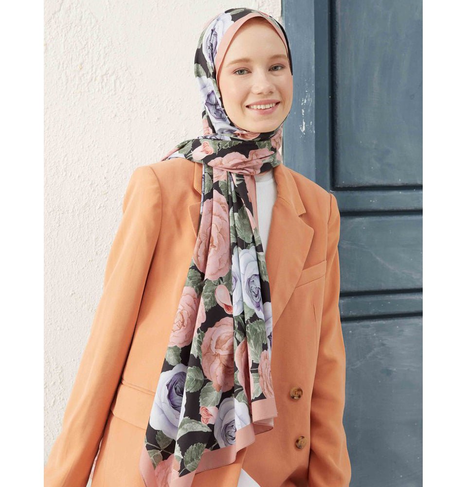 Modefa Shawl Mink Medine Ipek GardenRose Hijab Shawl - Mink