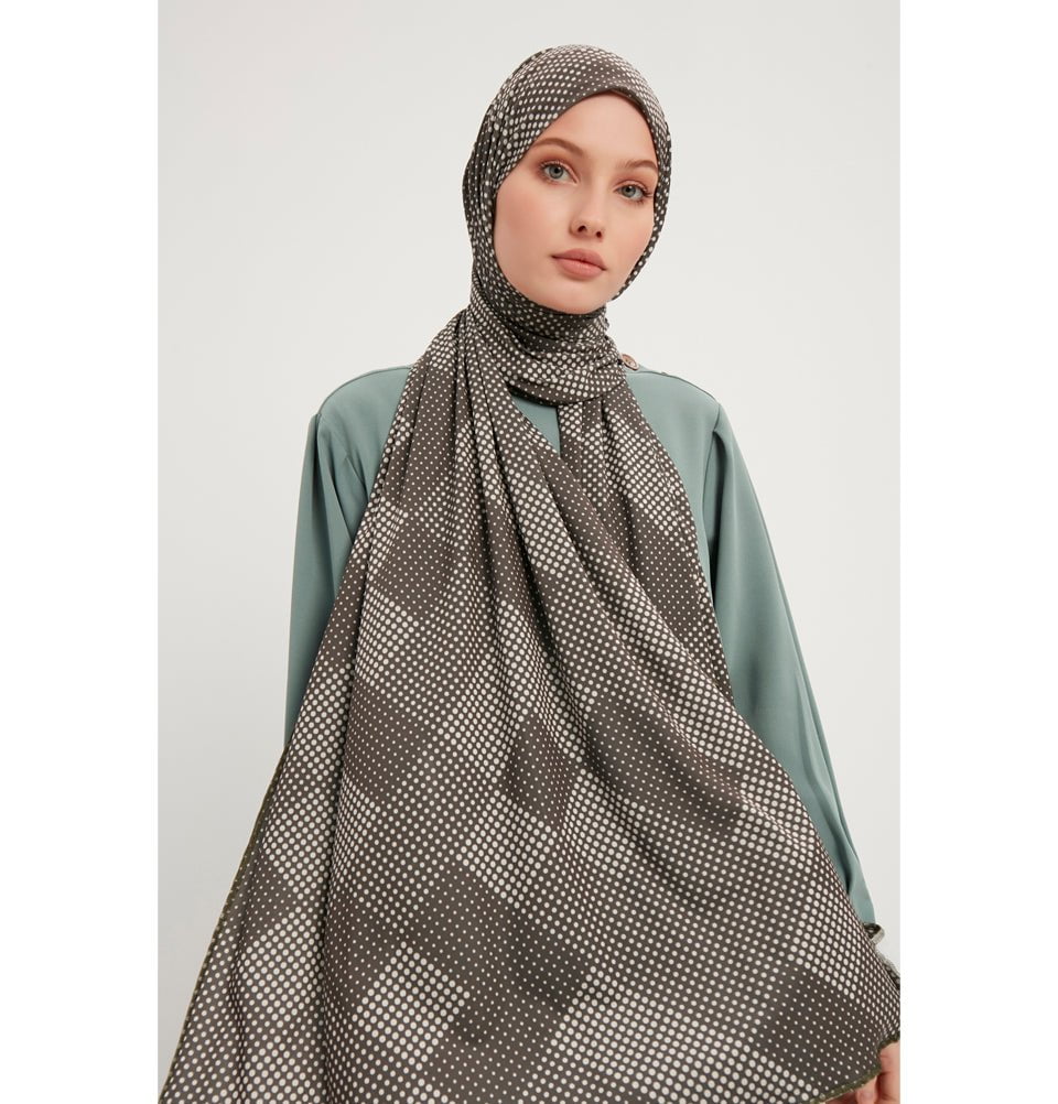 Modefa Shawl Mink Modefa Sports Hijab Shawl - Checkered Polka Dot - Mink
