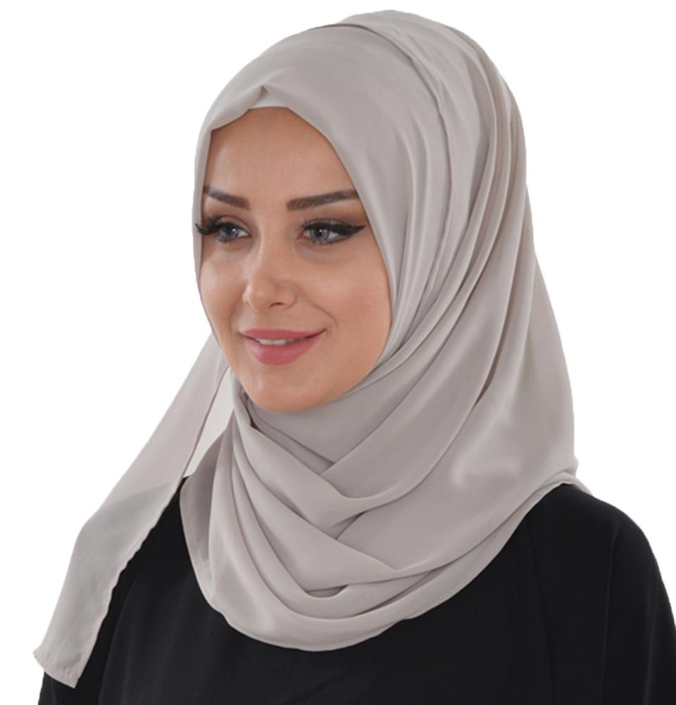 Practical Instant Chiffon Hijab Shawl Mink