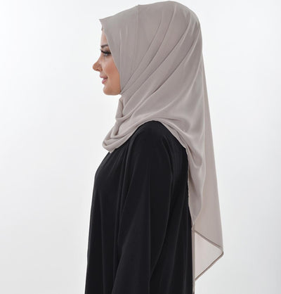 Practical Instant Chiffon Hijab Shawl Mink