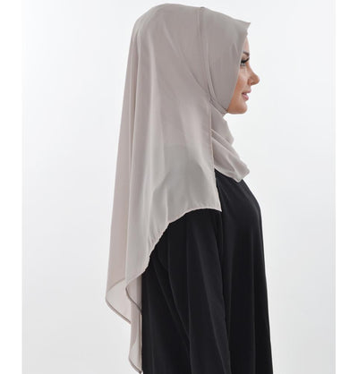 Practical Instant Chiffon Hijab Shawl Mink