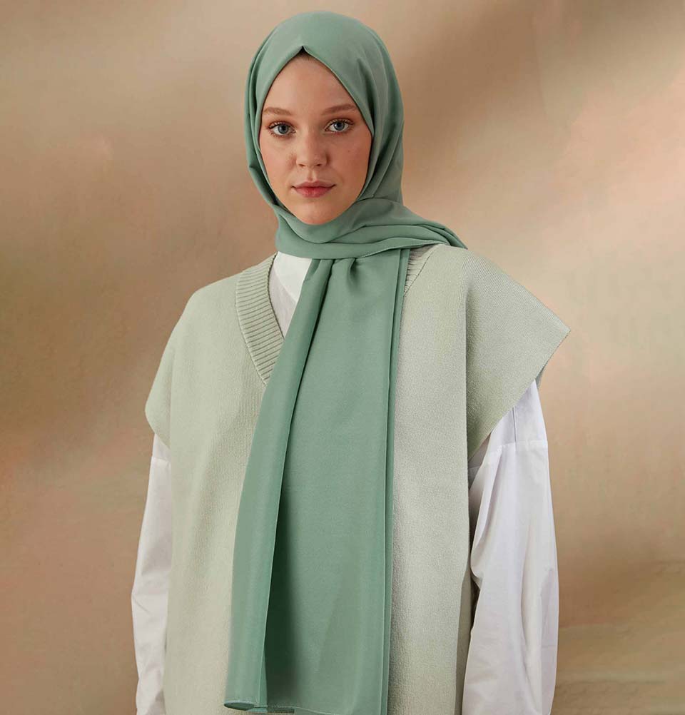 Modefa Shawl Mint Green Solid Cotton Viscose Shawl - Mint Green