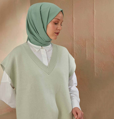 Modefa Shawl Mint Green Solid Cotton Viscose Shawl - Mint Green