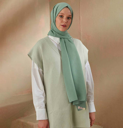 Modefa Shawl Mint Green Solid Cotton Viscose Shawl - Mint Green