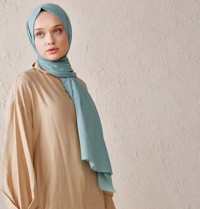 Modefa Shawl Mint Green Solid Natural Cotton Shawl - Mint