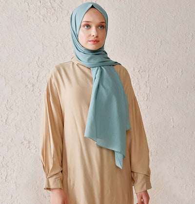 Modefa Shawl Mint Green Solid Natural Cotton Shawl - Mint