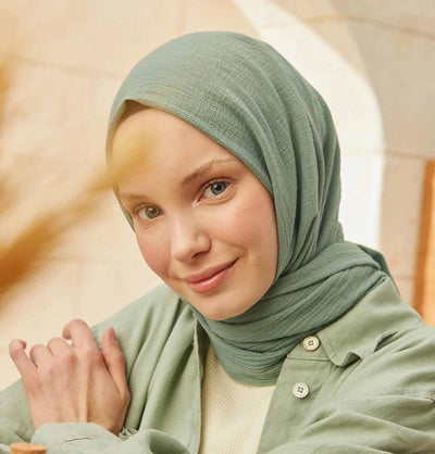 Modefa Shawl Mint Green Solid Organic Cotton Shawl - Mint Green