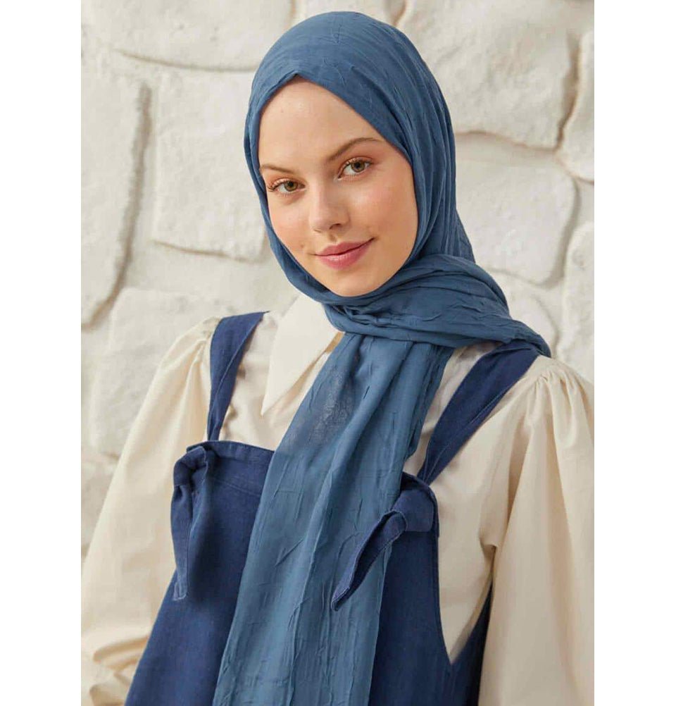 Modefa Shawl Night Blue Bamboo Viscose Summer Hijab Shawl - Night Blue