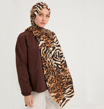 Modefa Shawl Orange Modefa Sports Hijab Shawl - Leopard - Orange