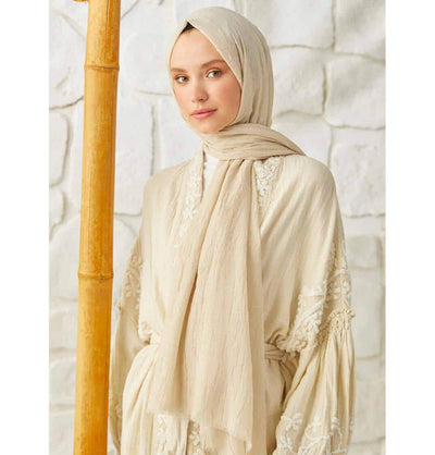Modefa Shawl Pale Beige Bamboo Viscose Summer Hijab Shawl - Pale Beige