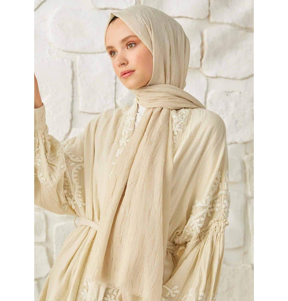 Modefa Shawl Pale Beige Bamboo Viscose Summer Hijab Shawl - Pale Beige
