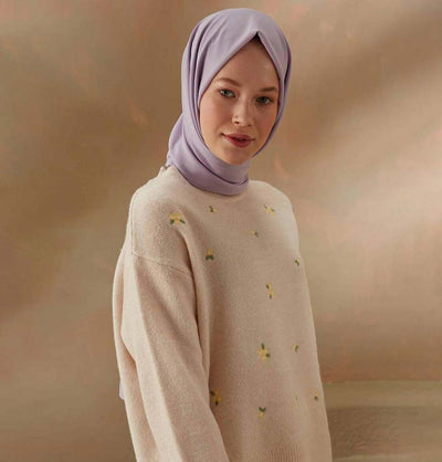 Modefa Shawl Pale Lavender Solid Cotton Viscose Shawl - Pale Lavender
