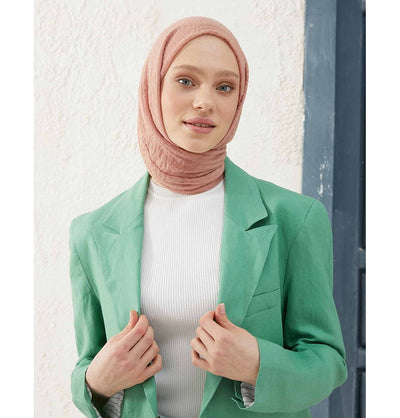 Modefa Shawl Pastel Pink Cozy Crepe Cotton Hijab Shawl - Pastel Pink