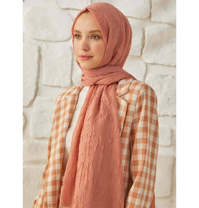 Modefa Shawl Peach Bamboo Viscose Summer Hijab Shawl - Peach