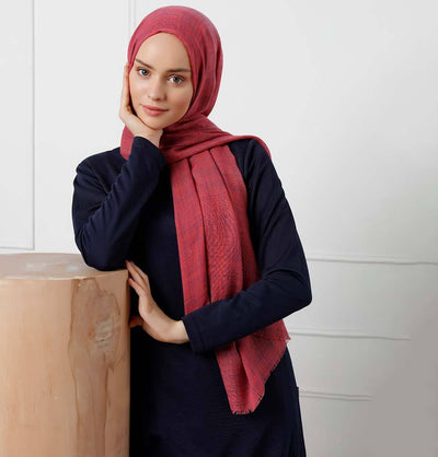 Modefa Shawl Pink/Indigo Modefa Cosmos Hijab Shawl - Pink & Indigo