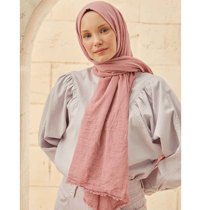 Modefa Shawl Pink Solid Organic Cotton Shawl - Pink