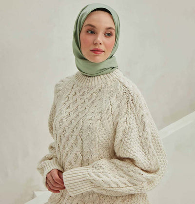 Modefa Shawl Pistachio Green Premium Solid Cotton Modal Shawl - Pistachio
